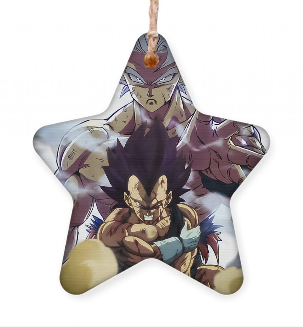 goku ultra instinct vs vegeta ultra ego lac lac - Anime Ornaments